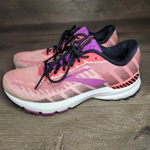 Brooks Ravenna 10 Running Shoes Women's Size 7 Coral/Purple/Black 1202861B615